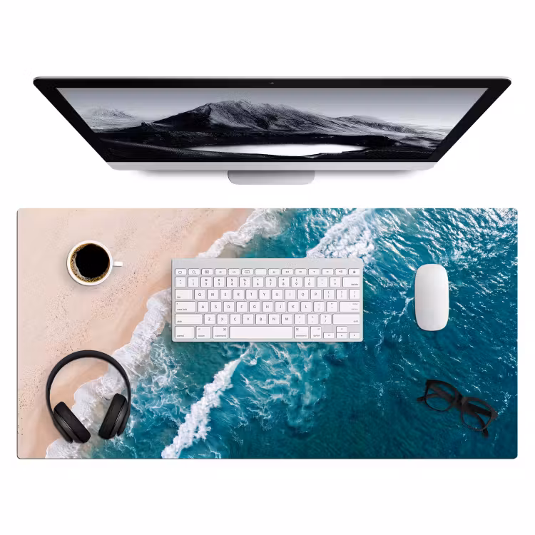 Bureau onderlegger - Zee - Strand - Golven - Natuur - Blauw — 4