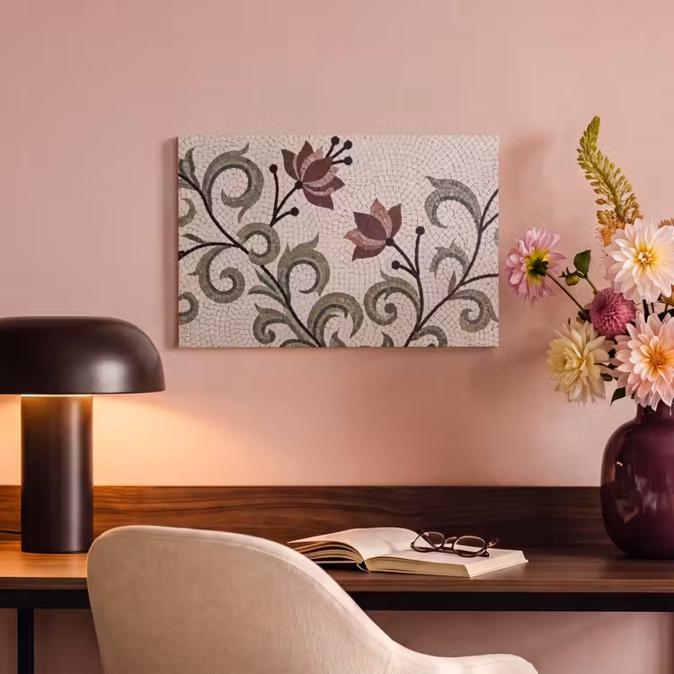 Canvas schilderij - Bloemen - Mozaïek - Patroon - Abstract - Groen — 3