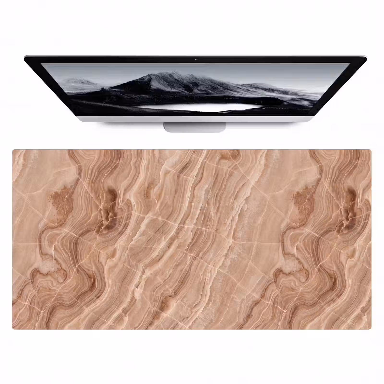 Bureau onderlegger - Textuur - Golvend - Abstract - Warm - Bruin — 1