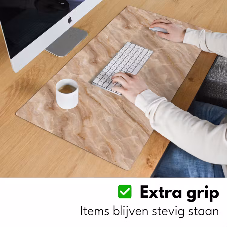 Bureau onderlegger - Steen - Ader - Natuur - Modern - Beige — 6