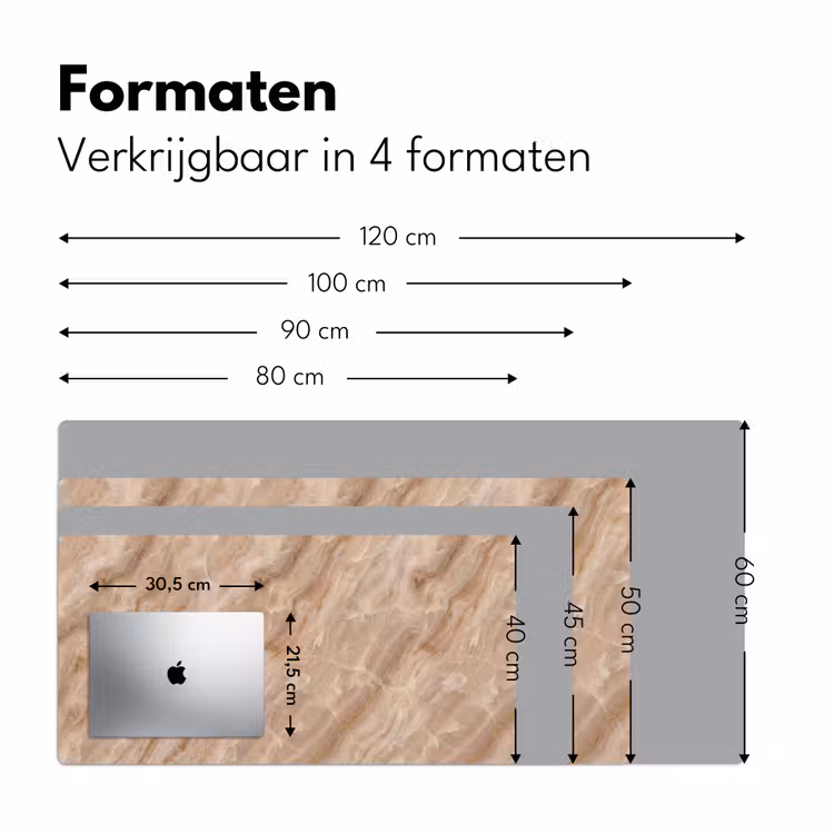Bureau onderlegger - Steen - Ader - Natuur - Modern - Beige — 8