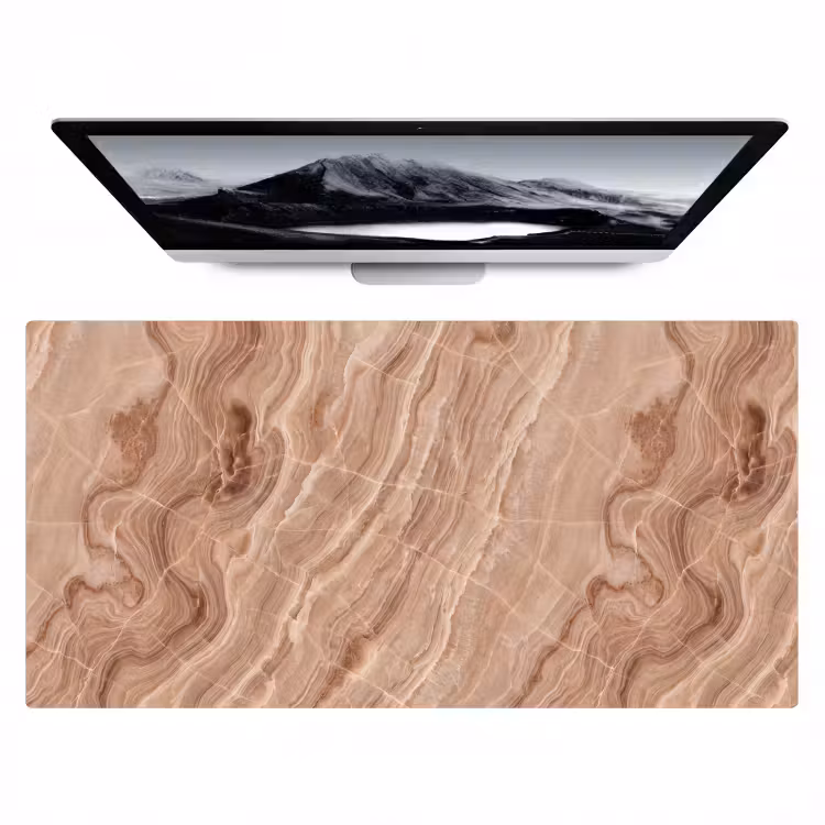 Bureau onderlegger - Textuur - Golvend - Abstract - Warm - Bruin — 1