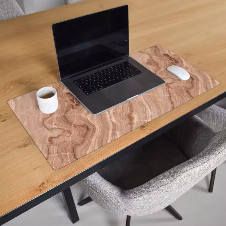Bureau onderlegger - Textuur - Golvend - Abstract - Warm - Bruin — 3