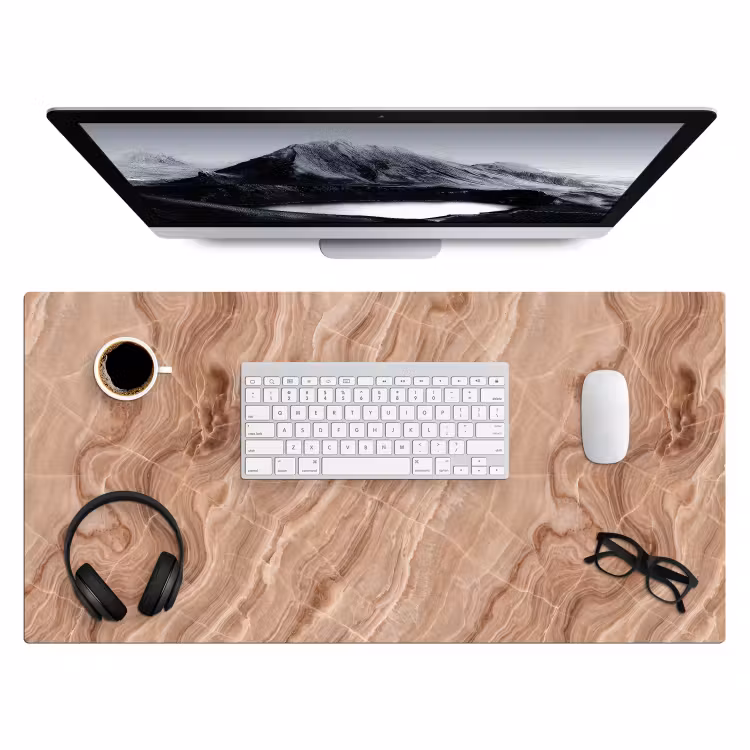 Bureau onderlegger - Textuur - Golvend - Abstract - Warm - Bruin — 4