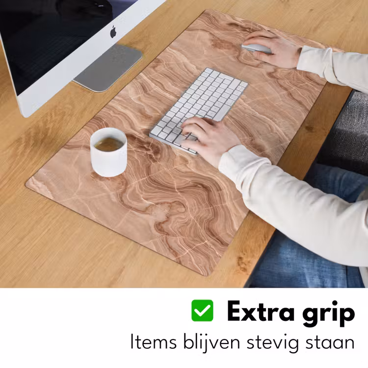 Bureau onderlegger - Textuur - Golvend - Abstract - Warm - Bruin — 6