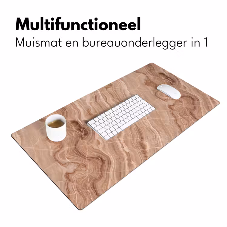Bureau onderlegger - Textuur - Golvend - Abstract - Warm - Bruin — 7