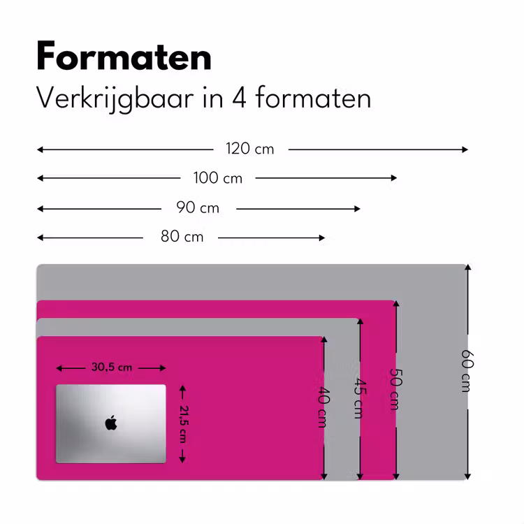 Bureau onderlegger - Velvet - Magenta - Roze — 8