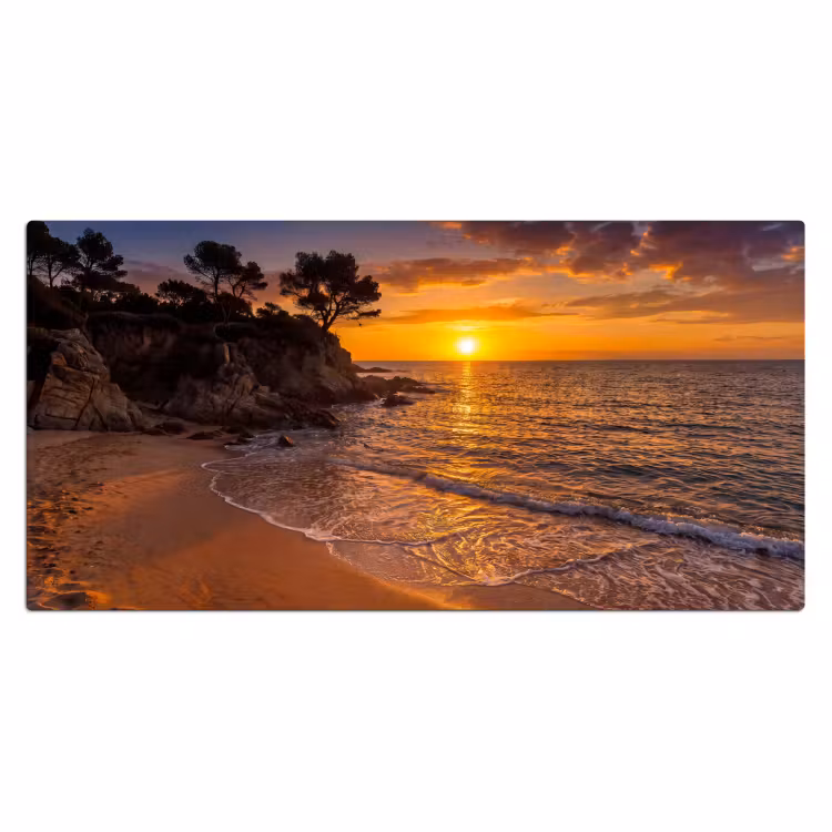 Bureau onderlegger - Zee - Kust - Zonsondergang - Natuur - Oranje — 2