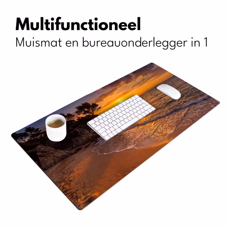 Bureau onderlegger - Zee - Kust - Zonsondergang - Natuur - Oranje — 7