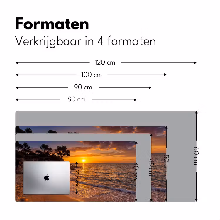 Bureau onderlegger - Zee - Kust - Zonsondergang - Natuur - Oranje — 8