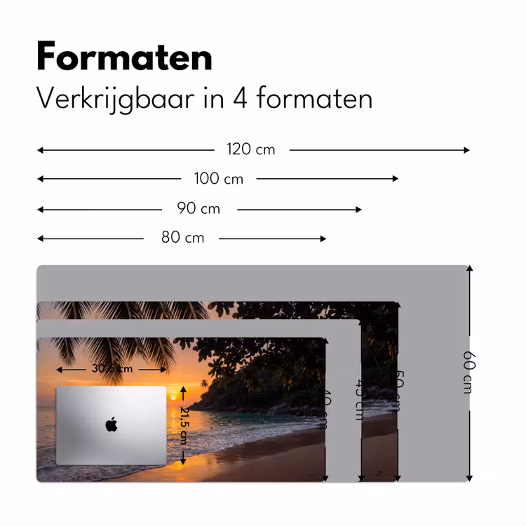 Bureau onderlegger - Zee - Zonsondergang - Boot - Natuur - Oranje — 8