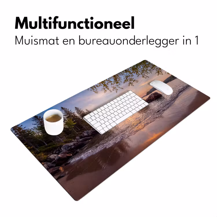 Bureau onderlegger - Zonsondergang - Kust - Water - Natuur - Oranje — 7