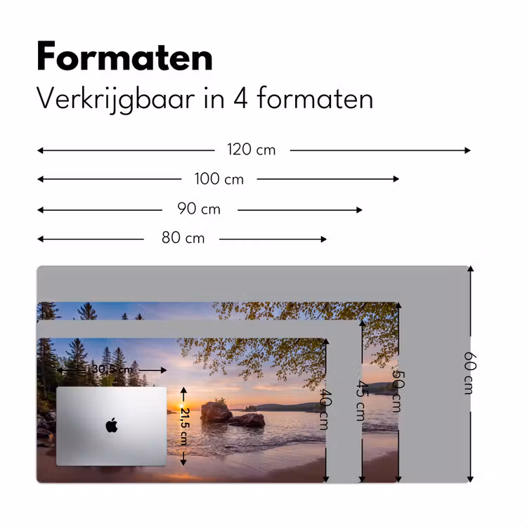 Bureau onderlegger - Zonsondergang - Kust - Water - Natuur - Oranje — 8