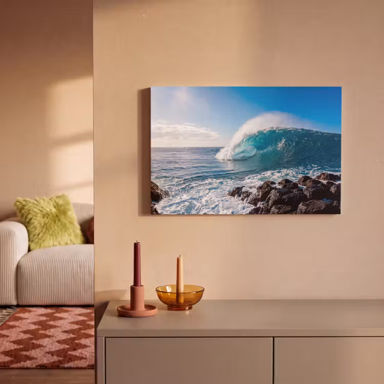 Canvas schilderij - Golf - Oceaan - Brekend - Water - Blauw — 1