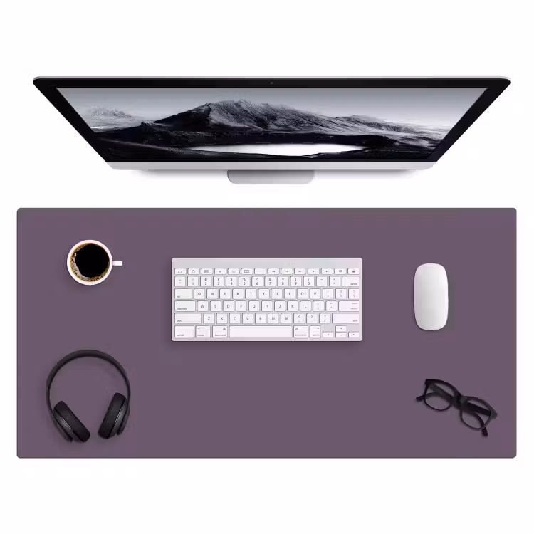 Bureau onderlegger - Velvet - Aubergine - Paars — 4