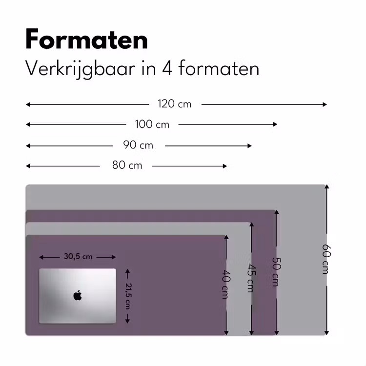 Bureau onderlegger - Velvet - Aubergine - Paars — 8