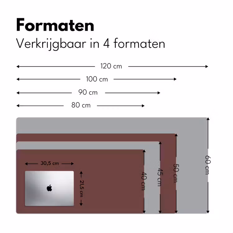Bureau onderlegger - Velvet - Merlot - Rood — 8