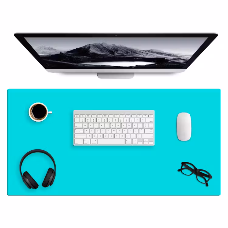 Bureau onderlegger - Vivid - Aquamarine - Turkoois — 4