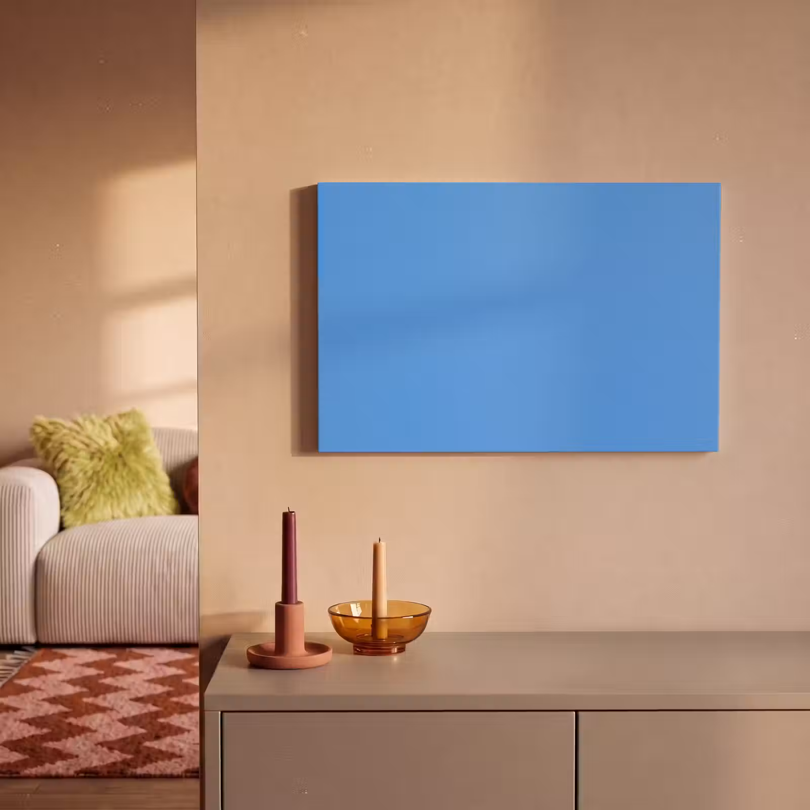 Canvas schilderij - Bright - Azure - Blauw — 1