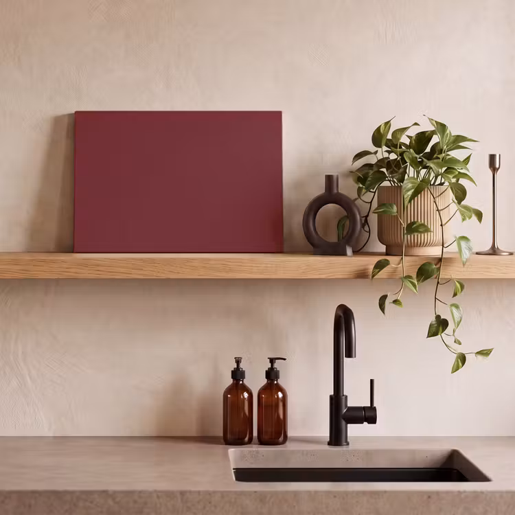 Canvas schilderij - Dark - Garnet - Rood — 2