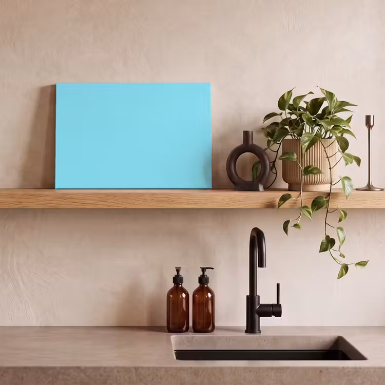 Canvas schilderij - Electric - Cyan - Blauw — 2