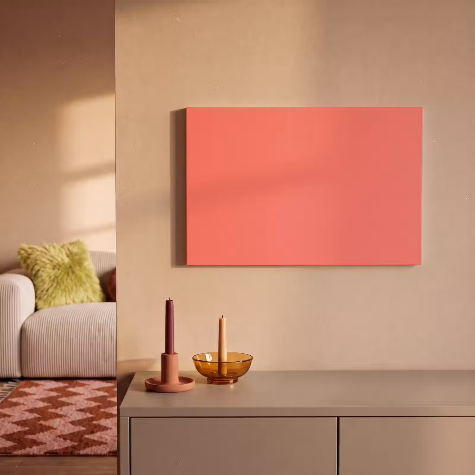 Canvas schilderij - Coral - Punch - Koraal — 1