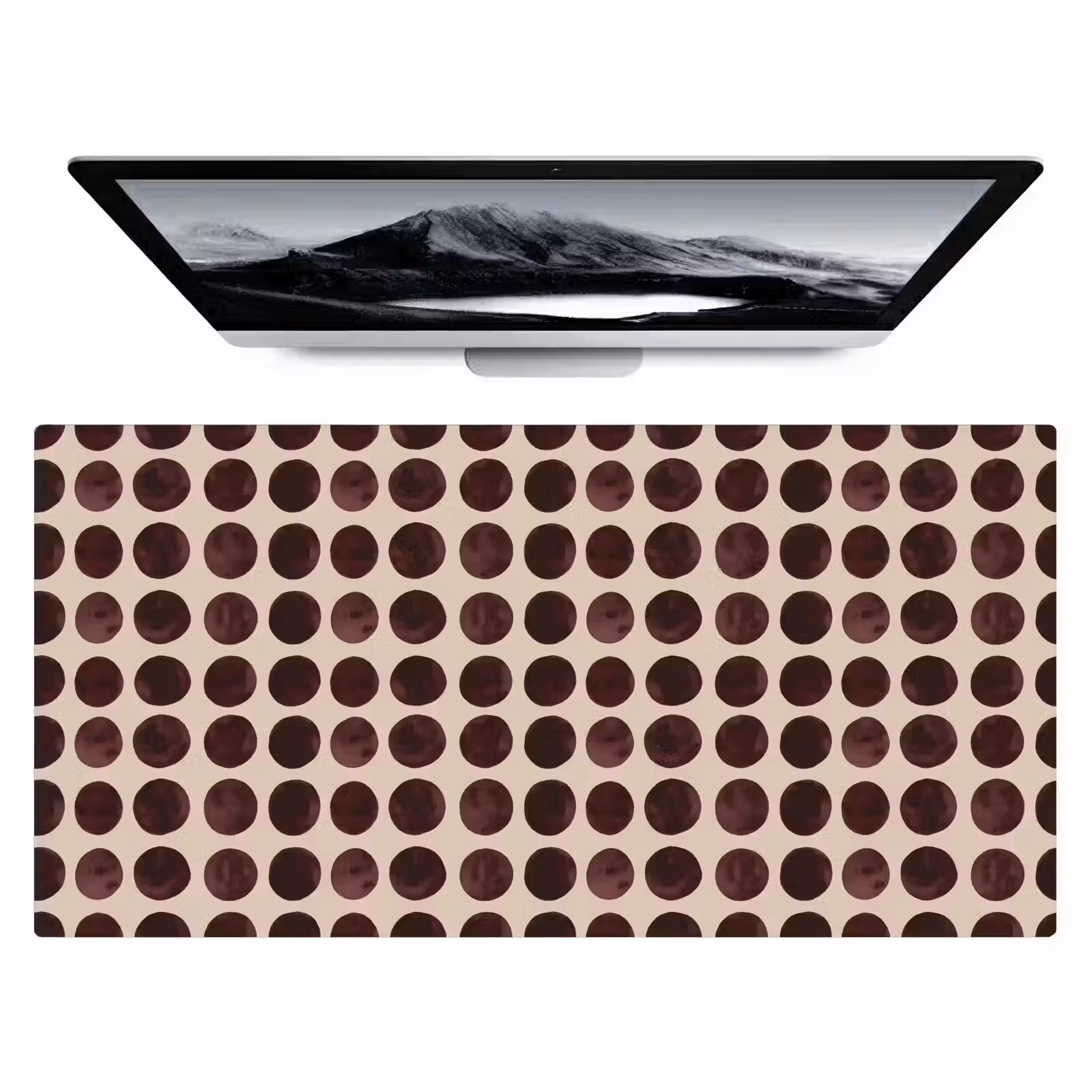Bureau onderlegger - Stippen - Patroon - Bruin — 1