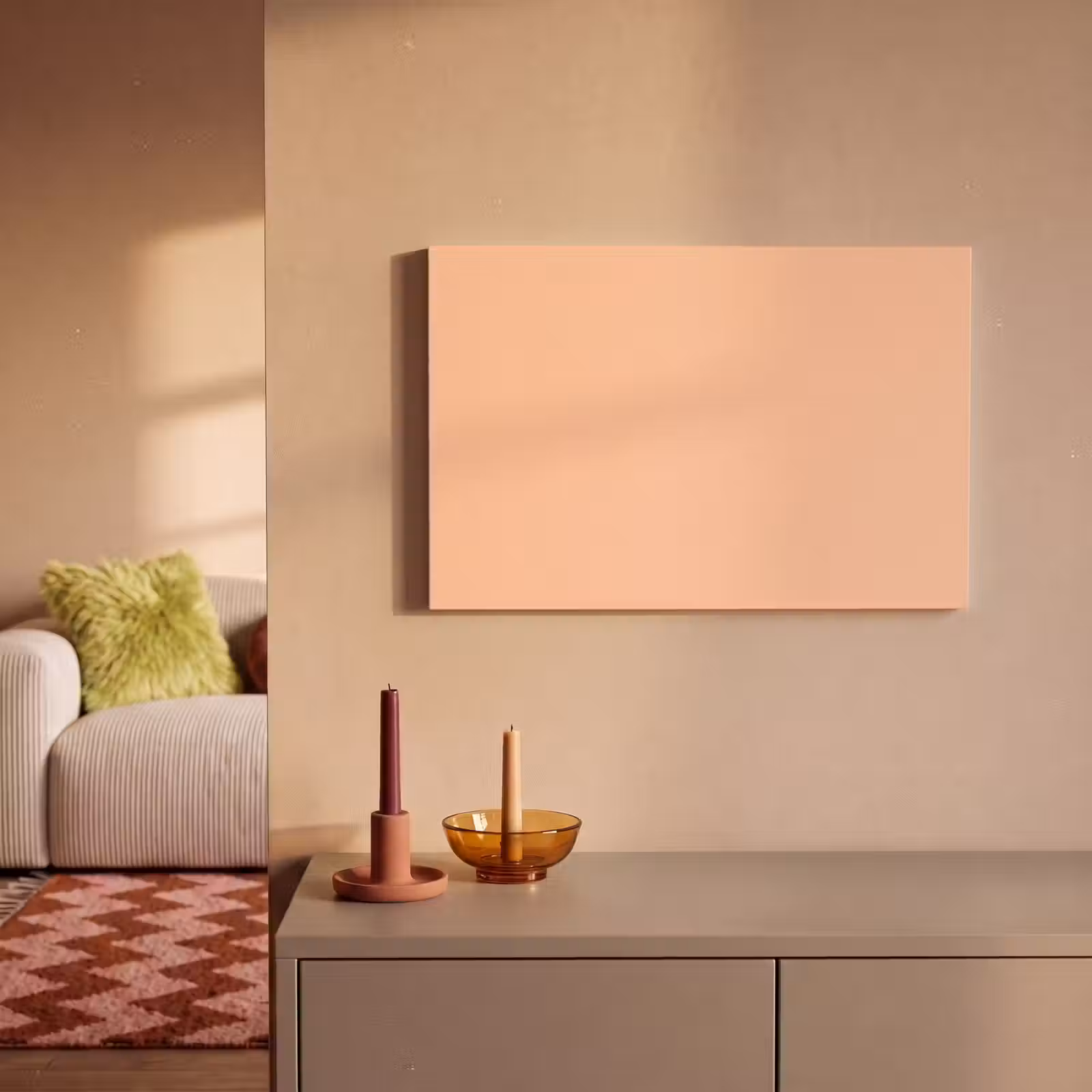 Canvas schilderij - Apricot - Blush - Nude — 1