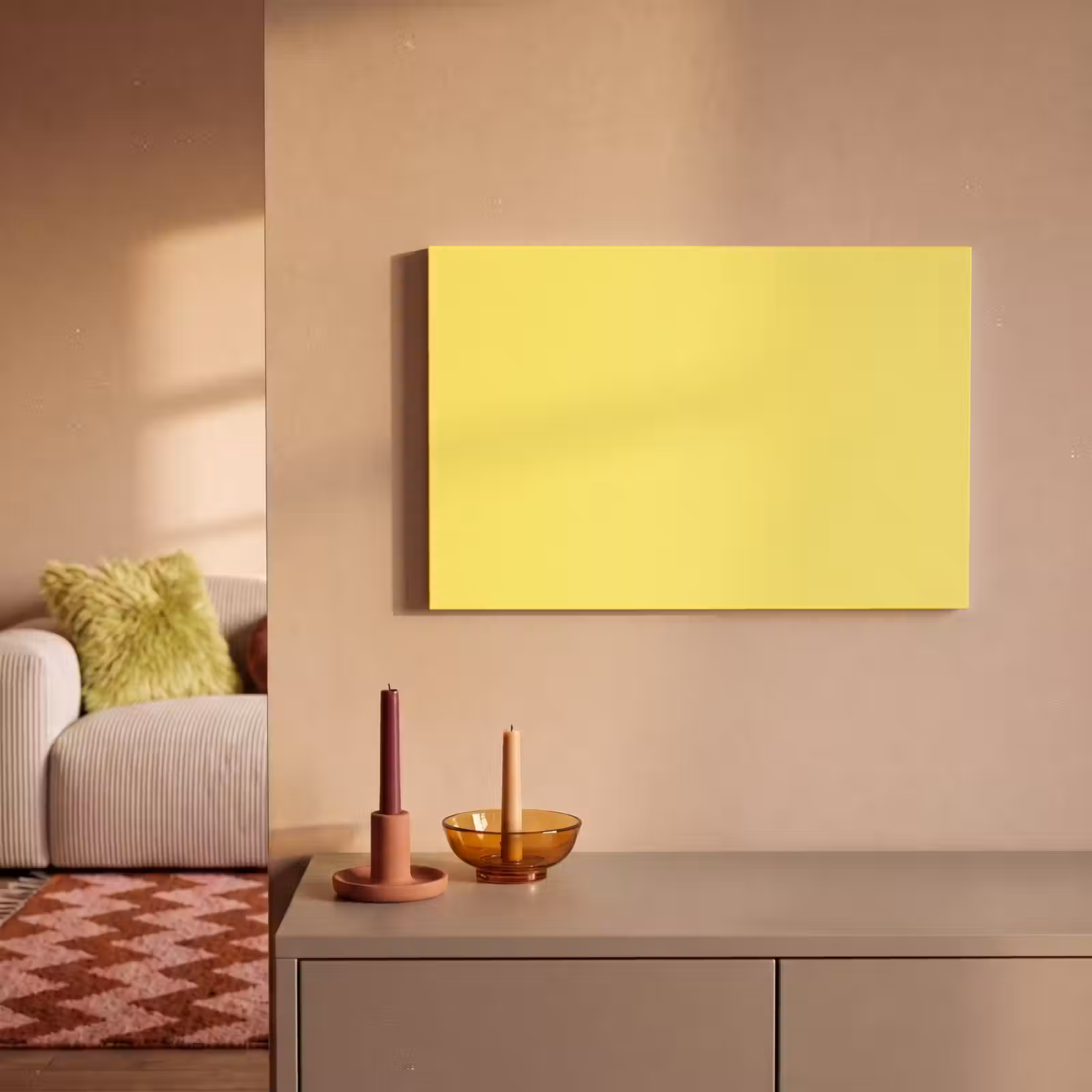 Canvas schilderij - Buttery - Beige - Geel — 1