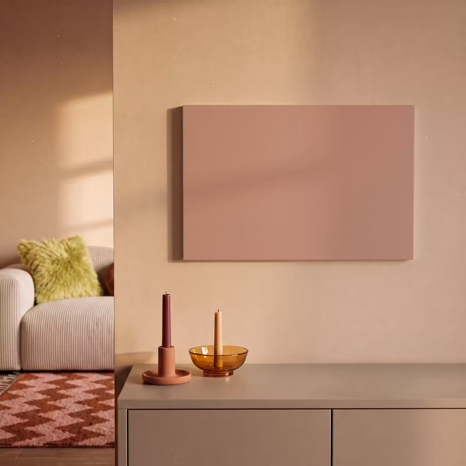 Canvas schilderij - Earthy - Blusher - Roze — 1