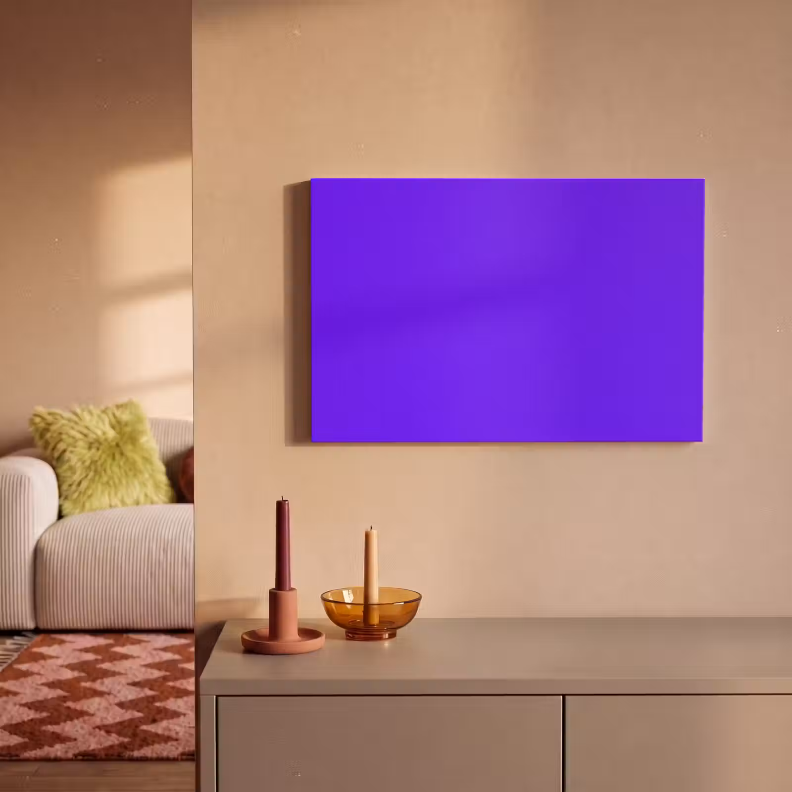 Canvas schilderij - Electric - Indigo - Paars — 1