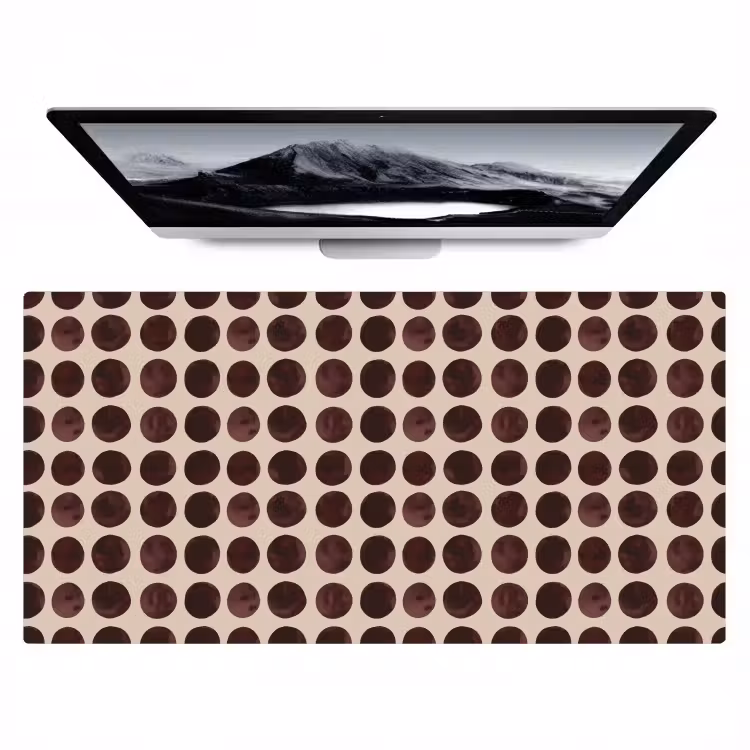 Bureau onderlegger - Stippen - Patroon - Bruin — 1