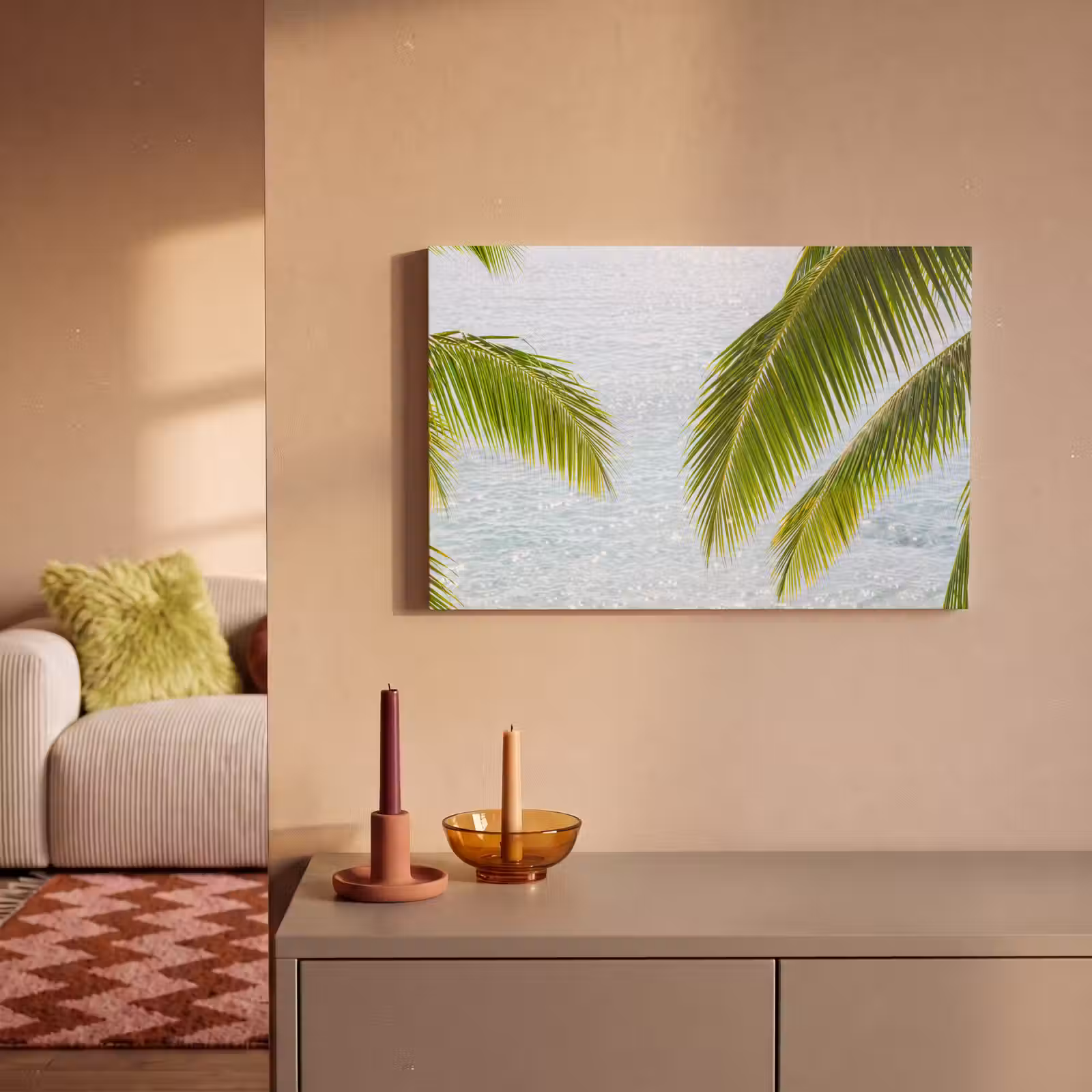 Canvas schilderij - Boom - Bladeren - Water - Tropisch - Groen — 1