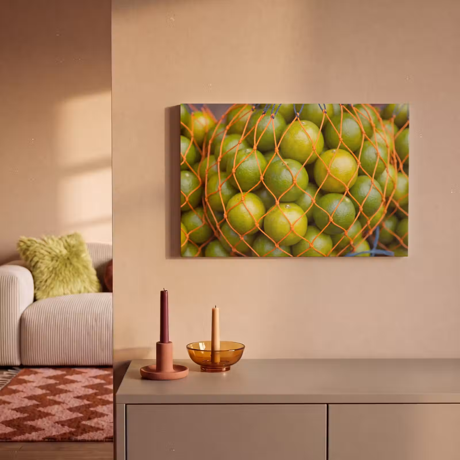 Canvas schilderij - Eten - Net - Groen - Markt — 1