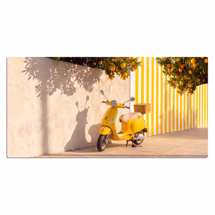 Bureau onderlegger - Scooter - Natuur - Zomer - Geel - Mediterraan — 2