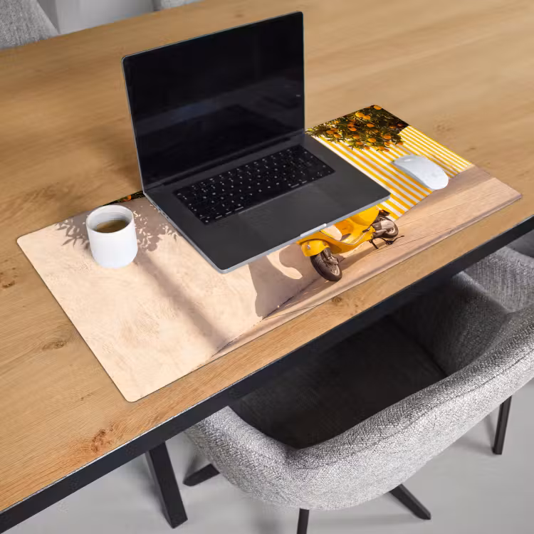 Bureau onderlegger - Scooter - Natuur - Zomer - Geel - Mediterraan — 3