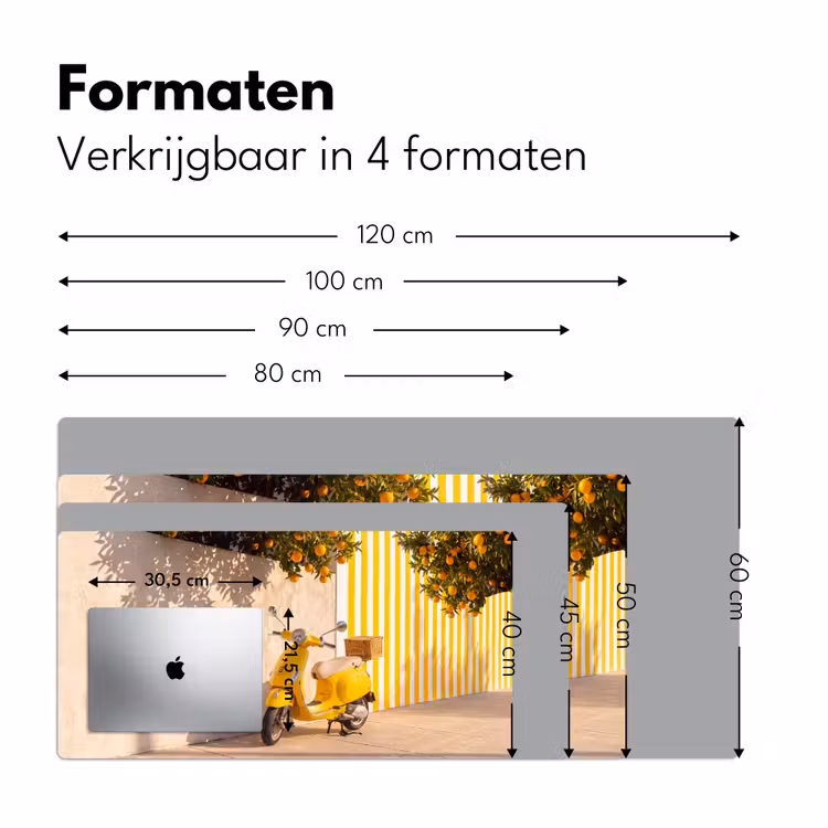 Bureau onderlegger - Scooter - Natuur - Zomer - Geel - Mediterraan — 8