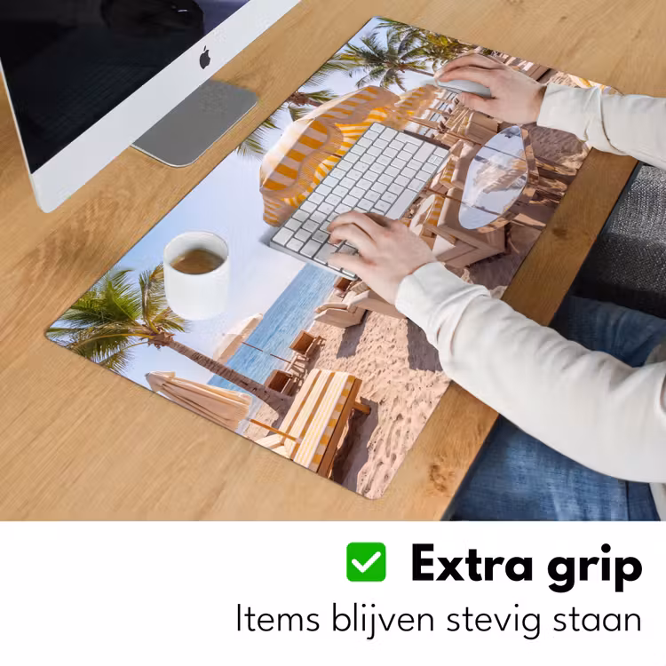 Bureau onderlegger - Strand - Ligbedden - Vakantie - Modern - Geel — 6