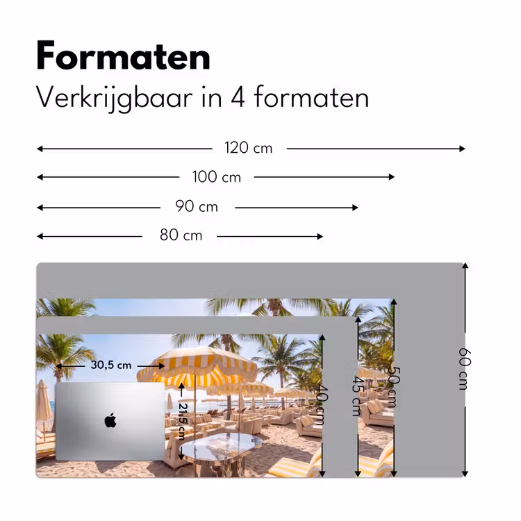 Bureau onderlegger - Strand - Ligbedden - Vakantie - Modern - Geel — 8