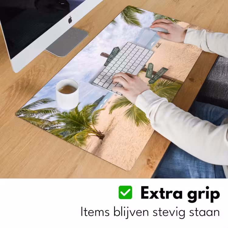 Bureau onderlegger - Strand - Wegwijzer - Palmen - Tropisch - Groen — 6