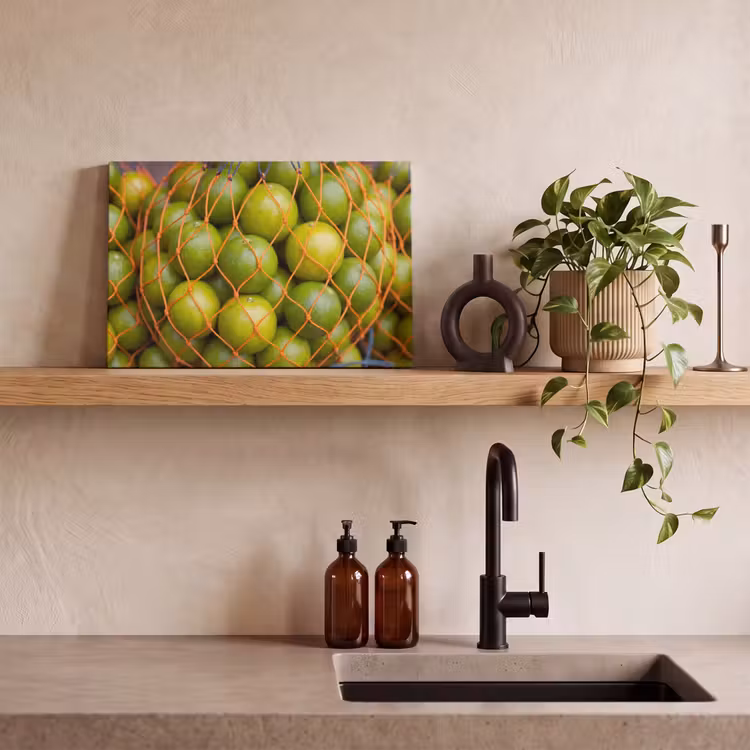 Canvas schilderij - Eten - Net - Groen - Markt — 2