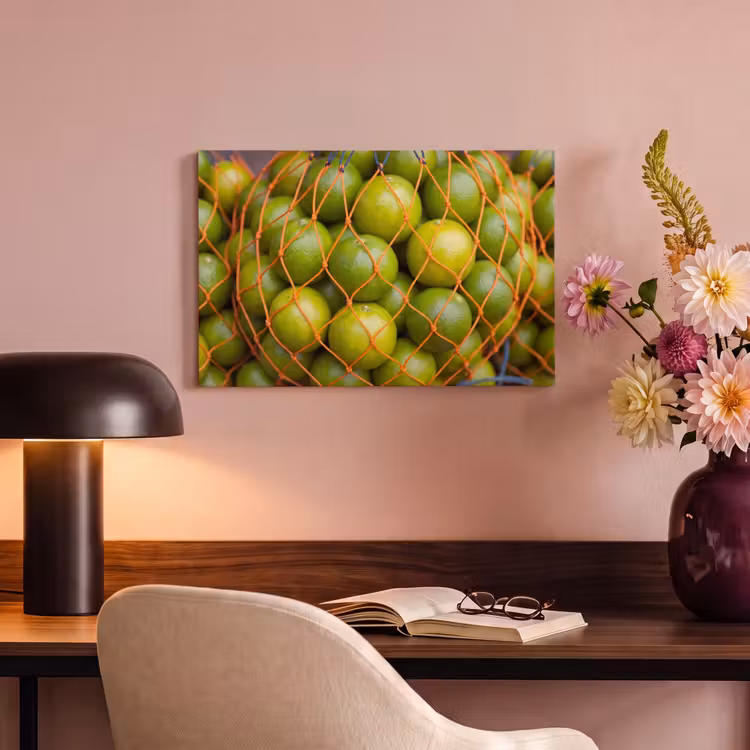 Canvas schilderij - Eten - Net - Groen - Markt — 3