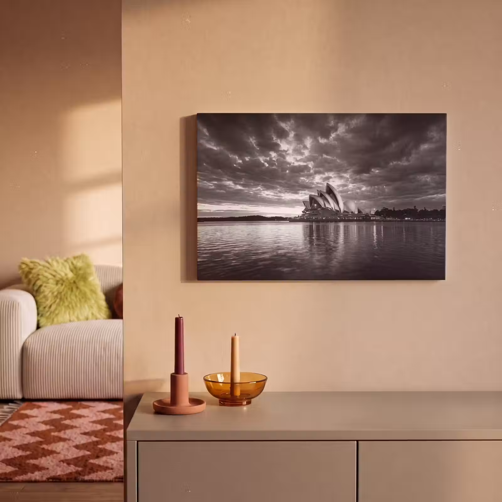 Canvas schilderij - Architectuur - Water - Stad - Modern - Zwart-wit — 1