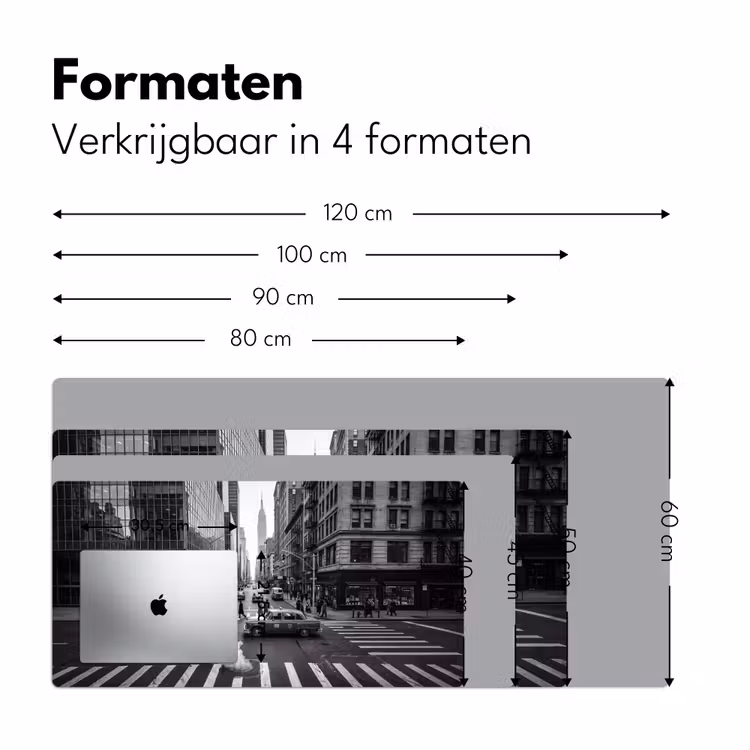 Bureau onderlegger - Stad - Straat - Gebouwen - Verkeer - Zwart-wit — 8