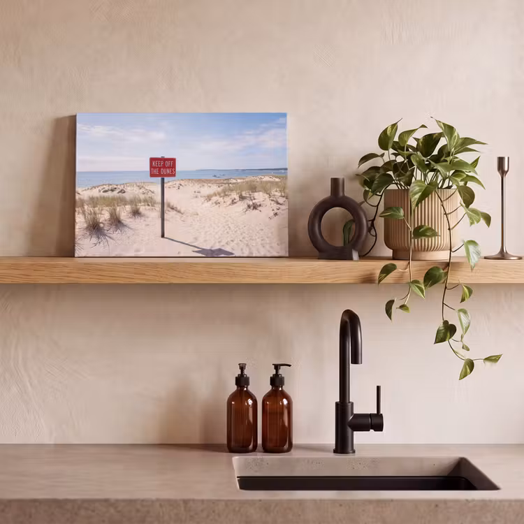 Canvas schilderij - Duin - Bord - Kust - Landschap - Rood — 2