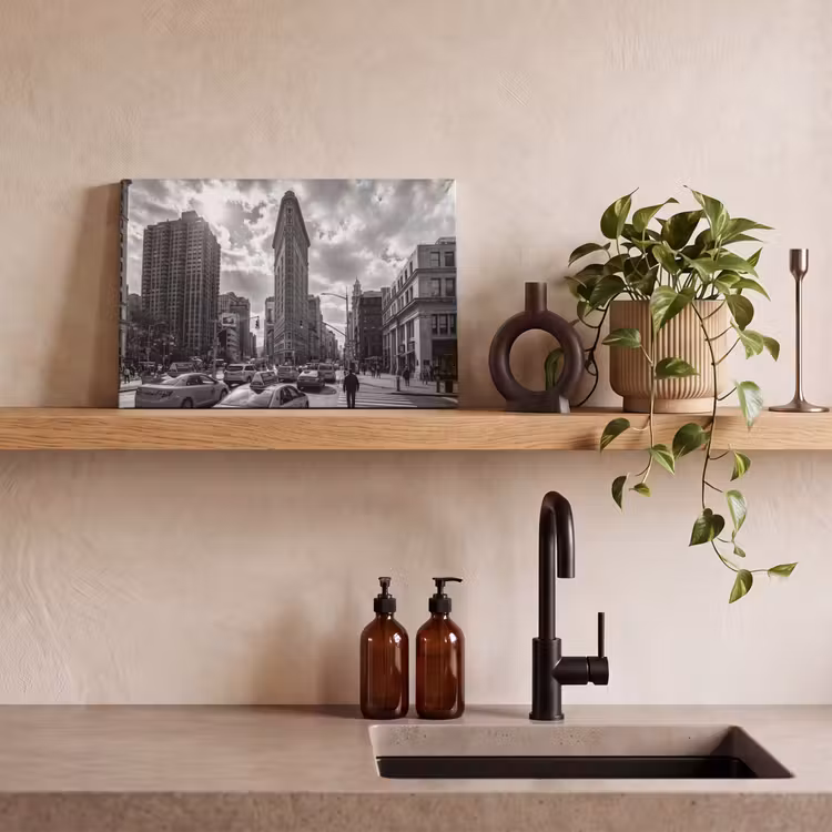 Canvas schilderij - Gebouw - Hoogbouw - Stad - Architectuur - Zwart-wit — 2