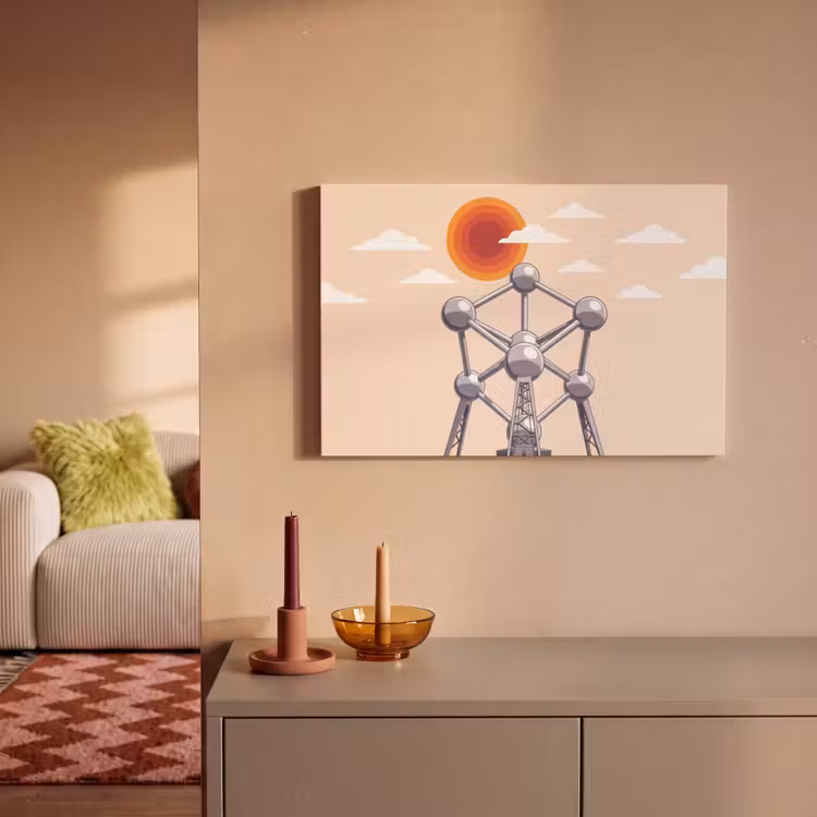Canvas schilderij - Architectuur - Geometrie - Stad - Modern - Grijs — 1