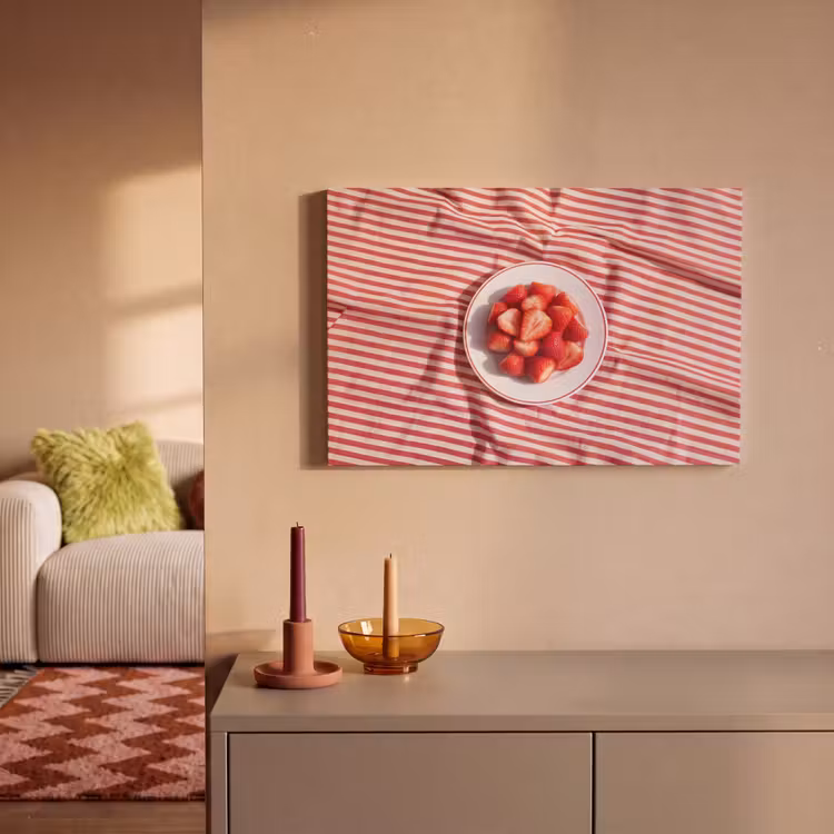 Canvas schilderij - Eten - Aardbeien - Fruit - Zomer - Rood — 1