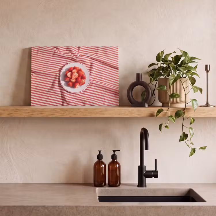 Canvas schilderij - Eten - Aardbeien - Fruit - Zomer - Rood — 2