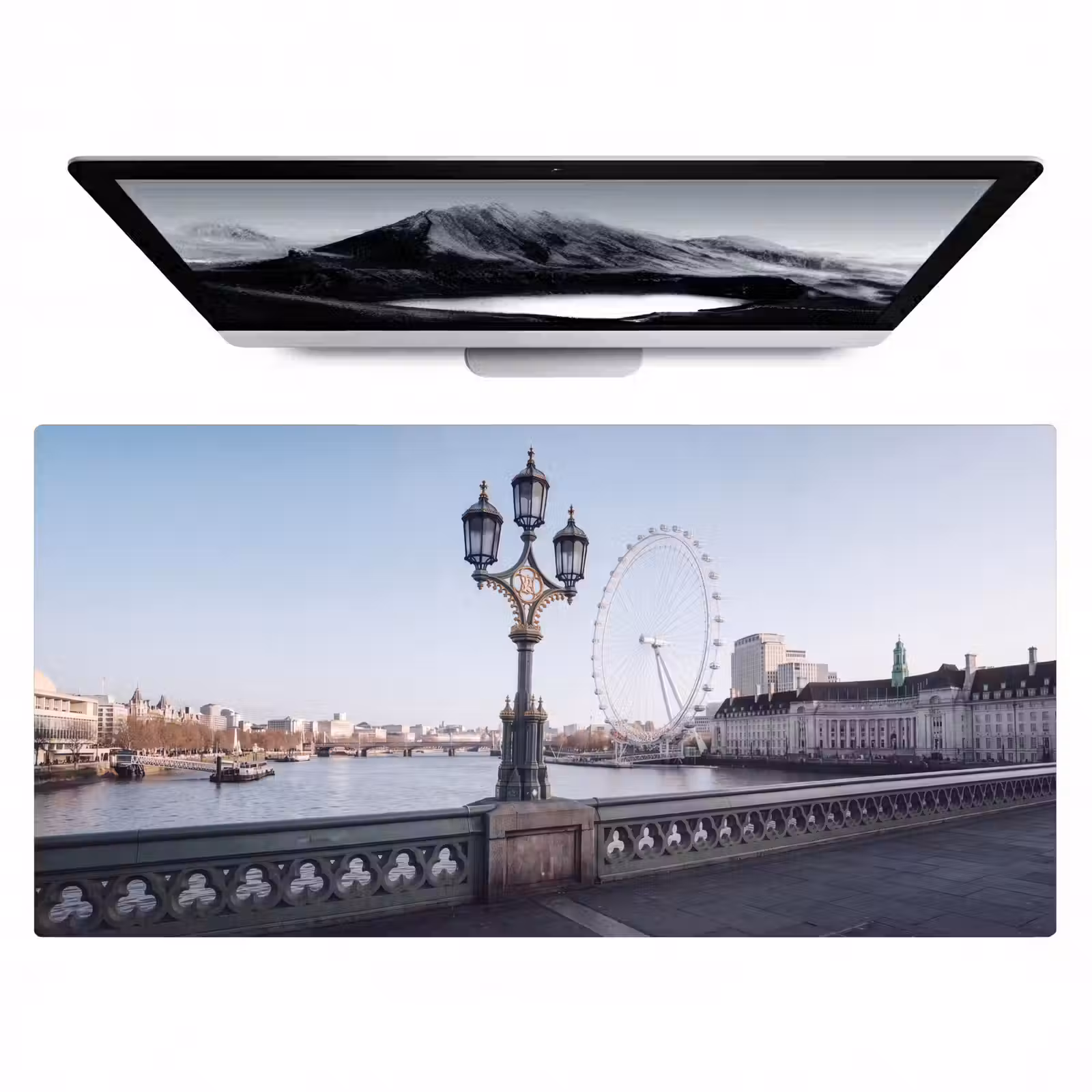 Bureau onderlegger - Reuzenrad - Londen - Stad - Architectuur - Brug — 1